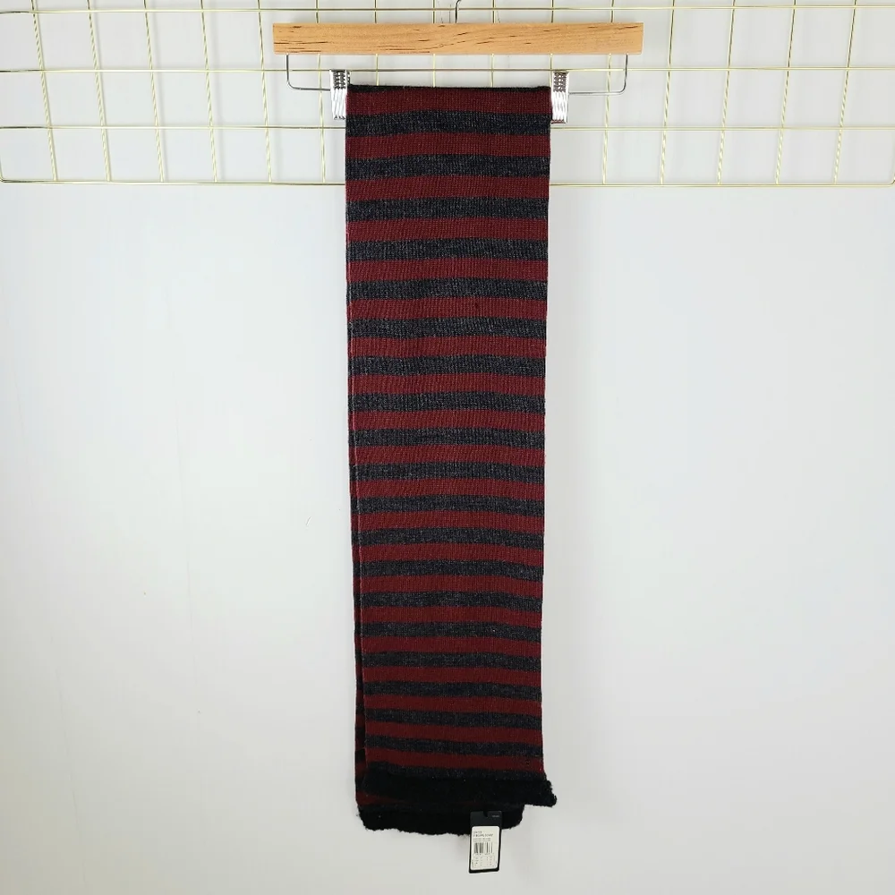 NWT Y-3 Yohji Yamamoto x Adidas Striped Alpaca Wool Blend Scarf